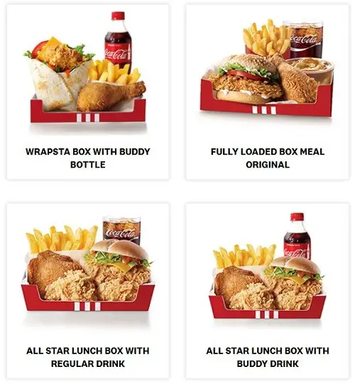 Kfc 2021 menu KFC Menu