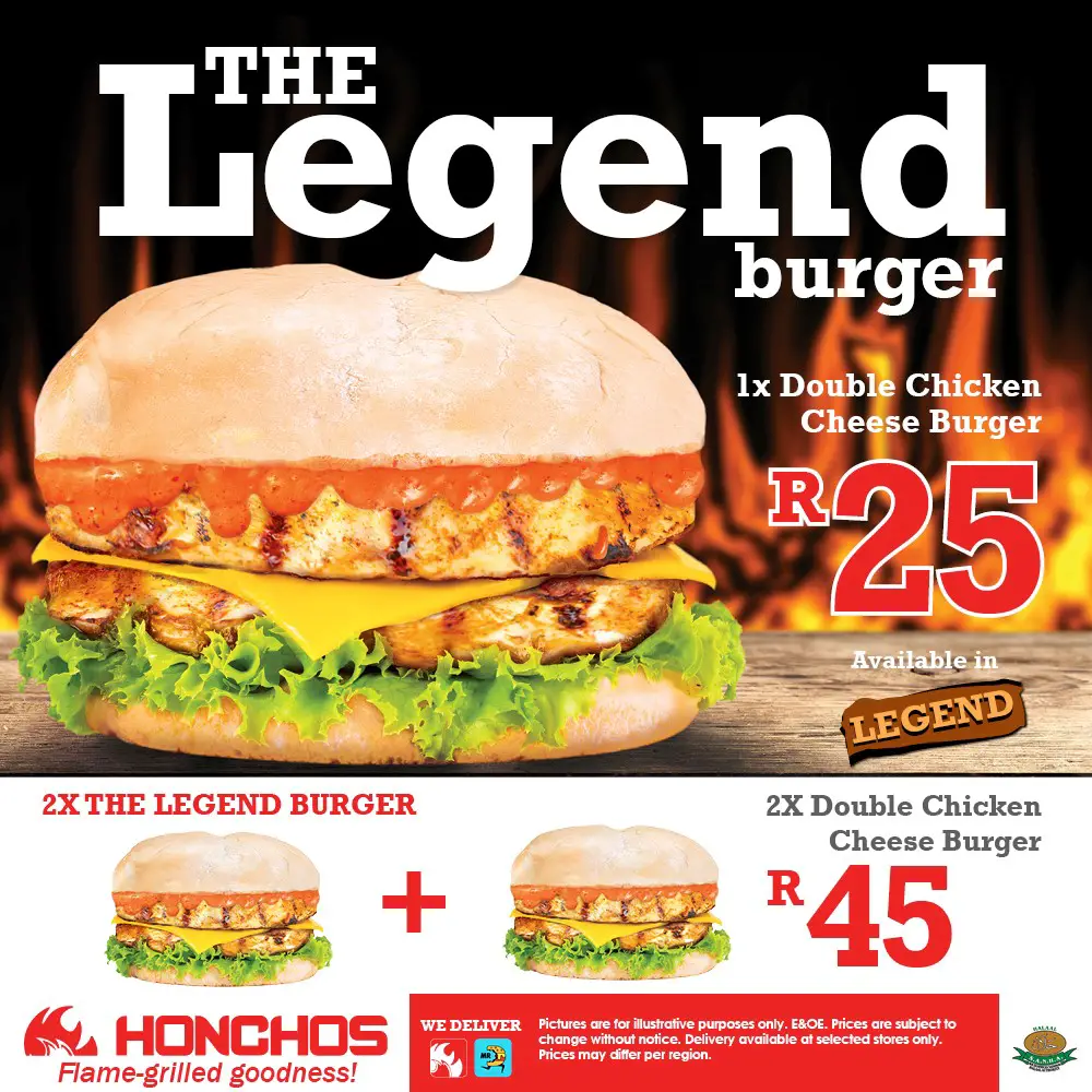 The Legend Burger Honchos Menu