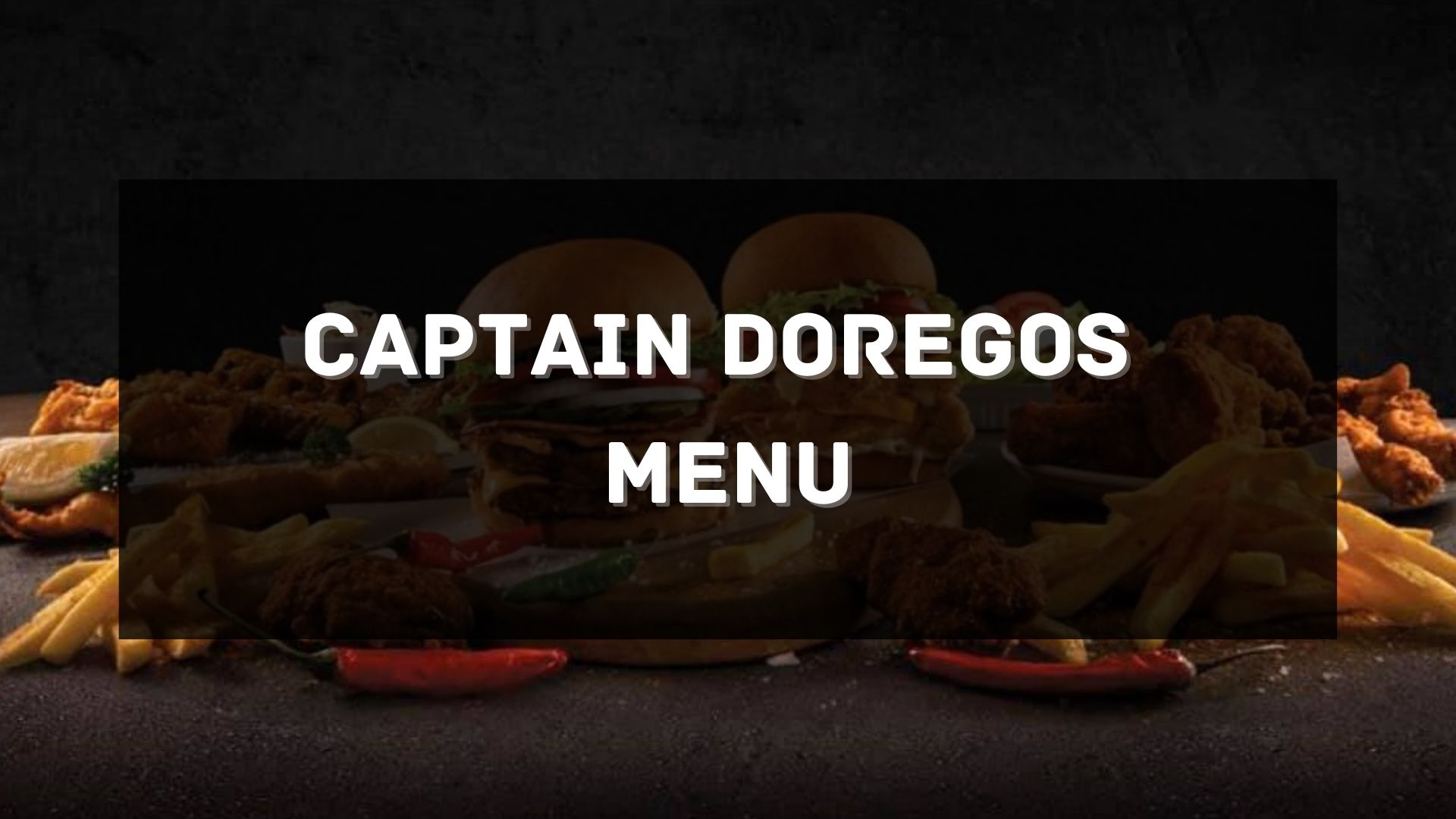 Captain Doregos Menu South Africa