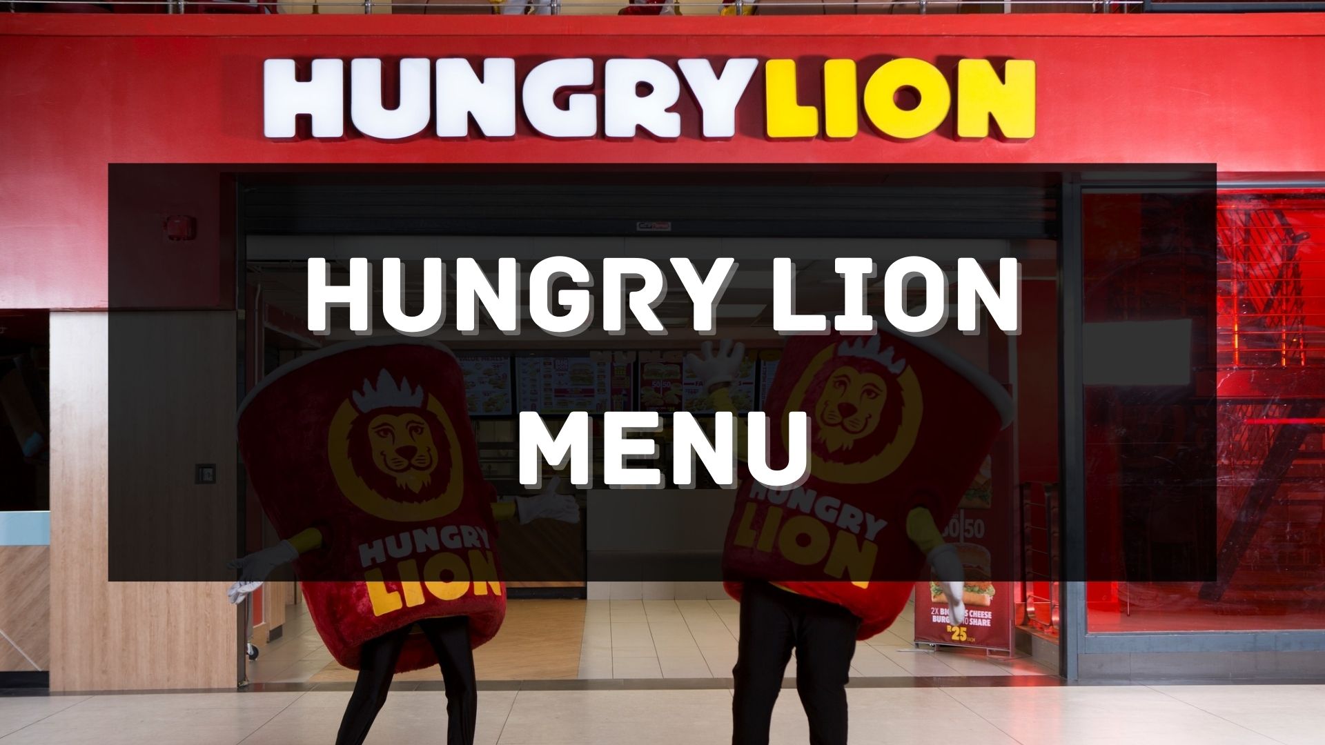 Hungry Lion Menu South Africa