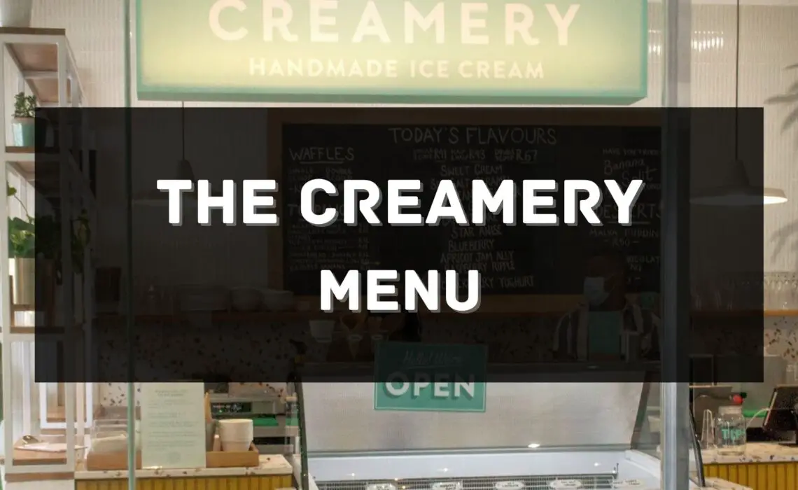 The Creamery Menu South Africa
