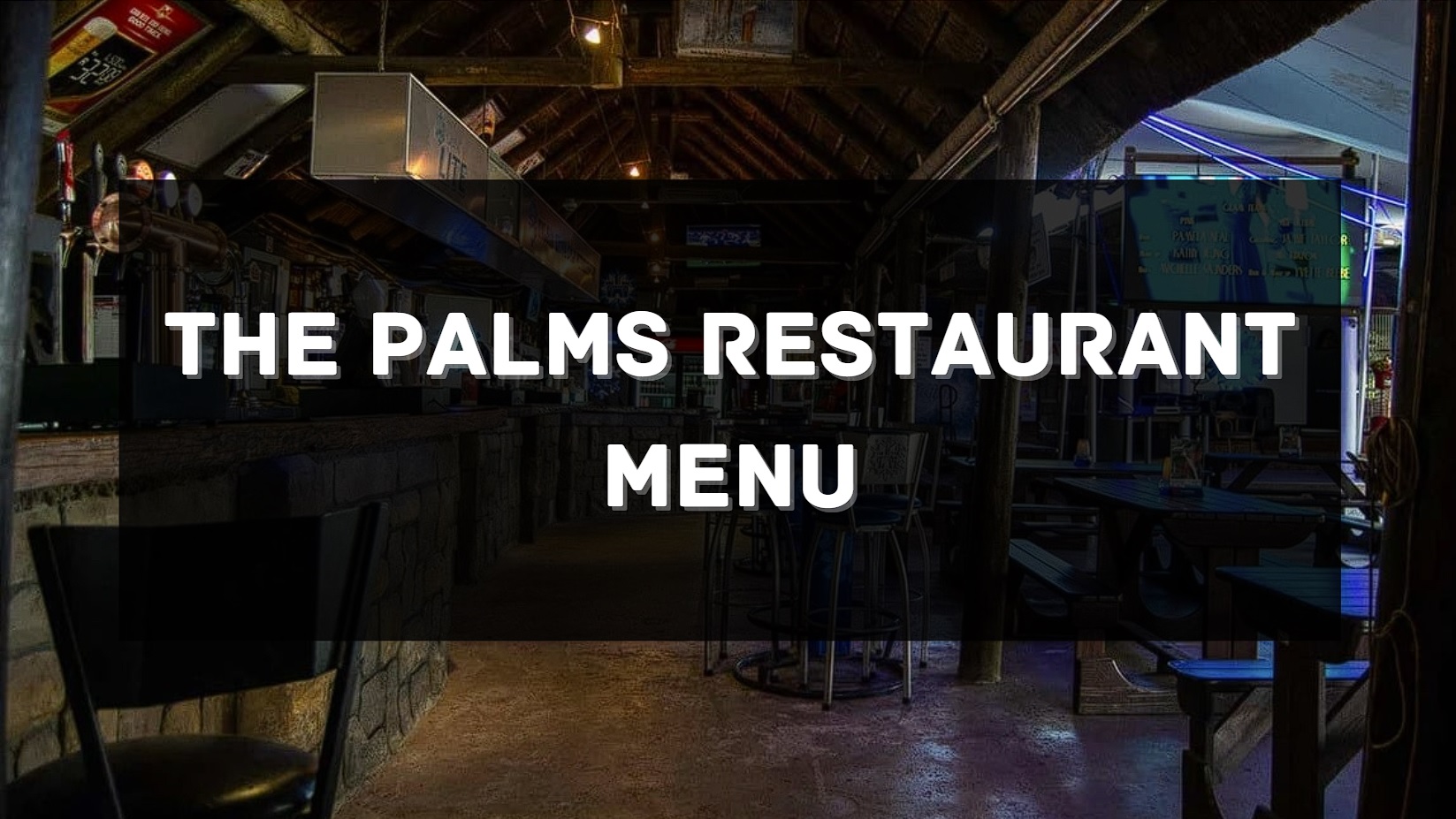 The Palms Restaurant Menu South Africa