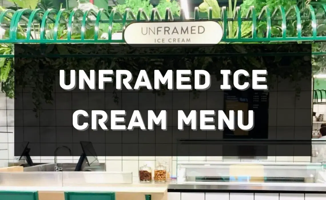 Unframed Ice Cream Menu South Africa