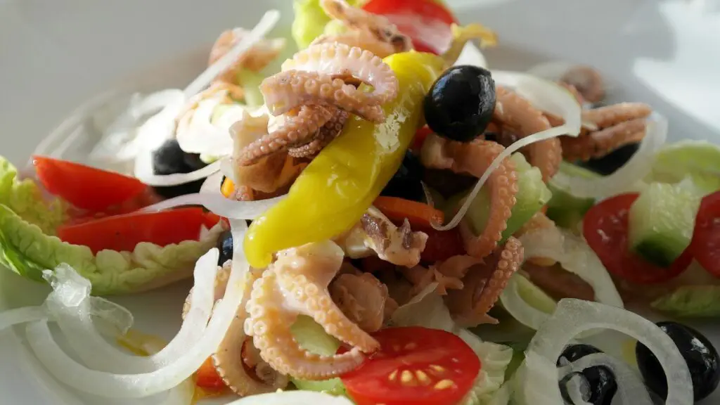 Manna Epicure Calamari Salad Menu