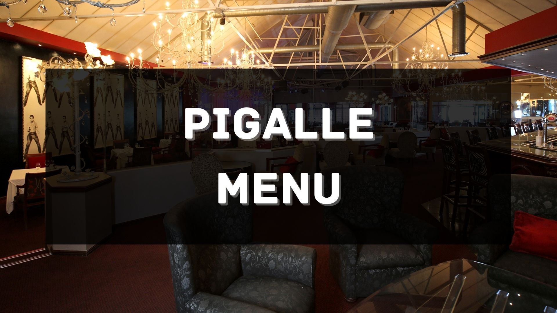 Pigalle Menu South Africa